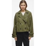 VILA - Korte Trenchcoat - Olijfgroen - Polyester