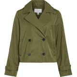 VILA - Korte Trenchcoat - Olijfgroen - Polyester