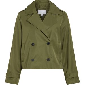 VILA - Korte Trenchcoat - Olijfgroen - Polyester