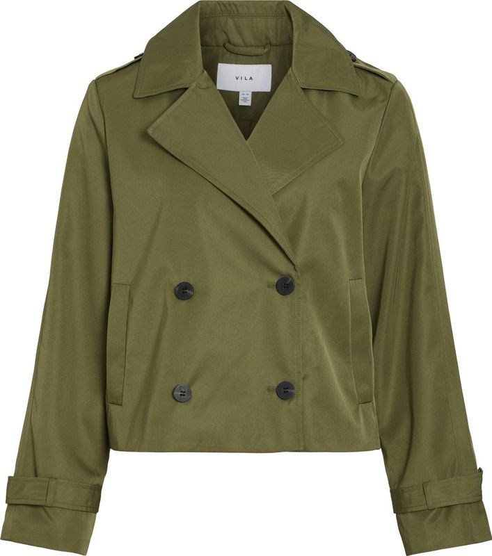 Vila Korte trenchcoat voor dames, Capulet Olive, 34