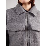 Vila - Vidaphne L/S Jacket - Grijs - Leren Jassen