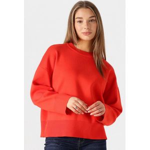 Object - Rode Gebreide Trui - O-Hals - Dames