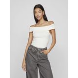 T-shirt - Effen - Jersey - Carmen Hals - Aansluitende Pasvorm