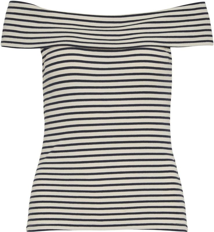 VILA - Salja - Top - Zwart/Wit - Strapless