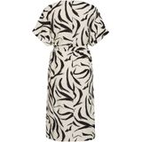 VILA - VIClo - Jurk - Lichtgrijs/Zwart - Dierenprint - 3/4 Lengte