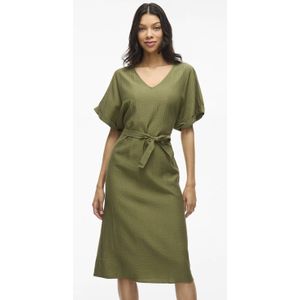 VILA - VICLO - Midi Jurk - Donkergroen