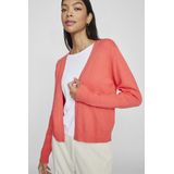 VILA Gebreid Vest - Koraalrood