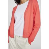 VILA Gebreid Vest - Koraalrood