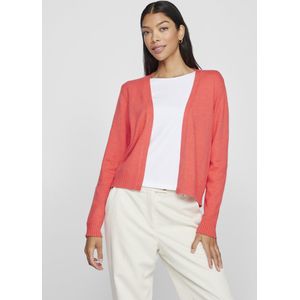 VILA Gebreid Vest - Koraalrood