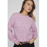 VILA - Viril L/S O-hals - Top - Winsome Orchidee - Knit