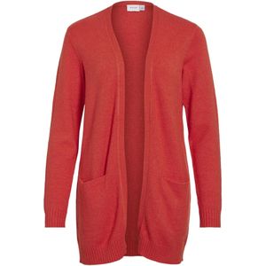 Vila - Cardigan - Aurora Red/Dark Melange - 50% Viscose