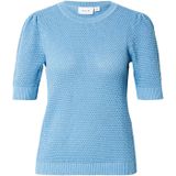 VILA - Vidalo O-neck S/S Knit Top - Lichtblauw - Gebreid - Dames