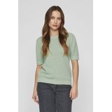 VILA Vidalo O-neck S/S Knit Top - Gebreide Top met Ronde Hals - Silt Green