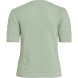VILA Vidalo O-neck S/S Knit Top - Gebreide Top met Ronde Hals - Silt Green