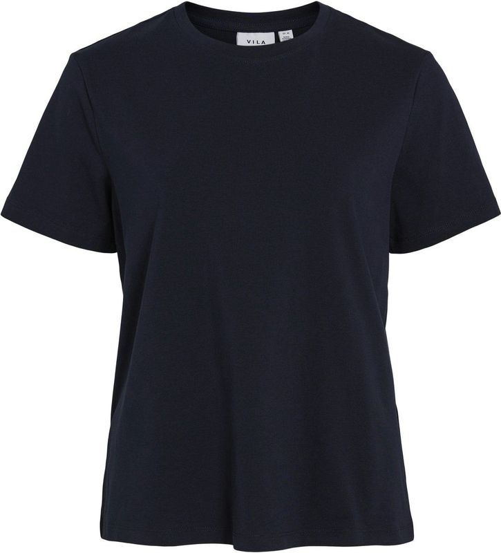 Vila - T-shirt - Navy - Biologisch Katoen