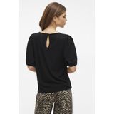 VILA - VIKALLY - Top - Zwart - Broderie - Halve Mouwlengte