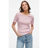 Vila - VIKASSIE - Top - Korte Mouwen - Puntjespatroon - NOOS