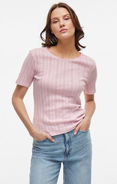 Vila - VIKASSIE - Top - Korte Mouwen - Puntjespatroon - NOOS