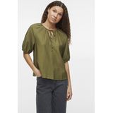 Vila - Olive T-shirt - Olijfgroen - 80% Viscose Lenzing Ecovero, 20% Polyamide