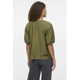 Vila - Olive T-shirt - Olijfgroen - 80% Viscose Lenzing Ecovero, 20% Polyamide