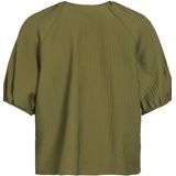 Vila - Olive T-shirt - Olijfgroen - 80% Viscose Lenzing Ecovero, 20% Polyamide