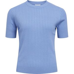 Object - OBJNOELLE S/S KNIT T-SHIRT - Lichtblauw - T-shirt - Dames