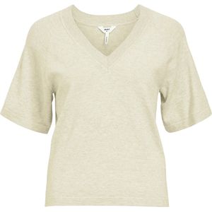 Object - Objthess 2/4 V-hals Knit Top - Zandschelp - Gebreid - Dames