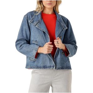 OBJECT - OBJTILLA GRO L/S LO DENIM JACKET - Spijkerjas - Blauw