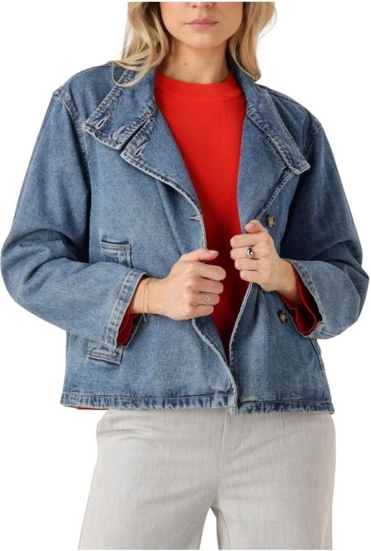 OBJECT - OBJTILLA GRO L/S LO DENIM JACKET - Spijkerjas - Blauw