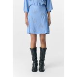 OBJECT - OBJMIKA - Linnen Rok - Blauw - Mini Lengte