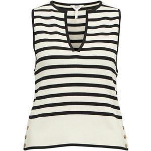 Object - Objviva Re S/l Knit Top - T-shirt - Wit - Zacht Materiaal