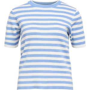 Object Objester S/S New Knit Pullover Noos Objester S/S New Knit Pullover Noos Dames (1 stuk), Blauw (Cornflower Blue), M