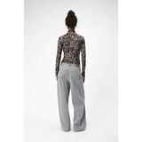 Object - OBJNELA LS O-NECK MESH TOP REP - Shirt - Zwart