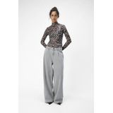 Object - OBJNELA LS O-NECK MESH TOP REP - Shirt - Zwart