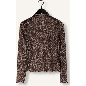 Object - OBJNELA LS O-NECK MESH TOP REP - Shirt - Zwart