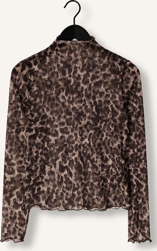 Object - OBJNELA LS O-NECK MESH TOP REP - Shirt - Zwart