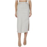 Vila - Katoenen Rok - Beige - Met Zakken