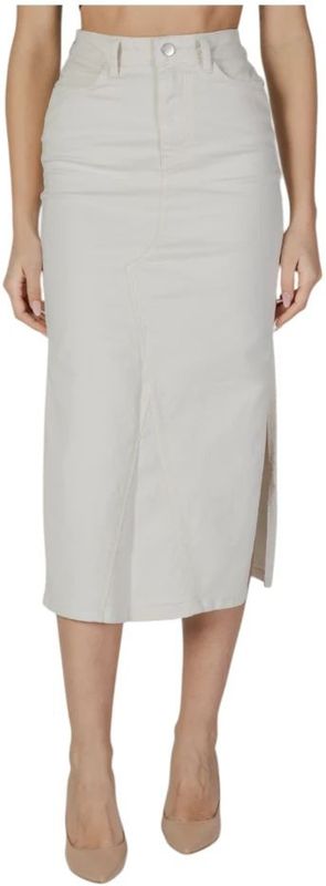 Vila - Katoenen Rok - Beige - Met Zakken