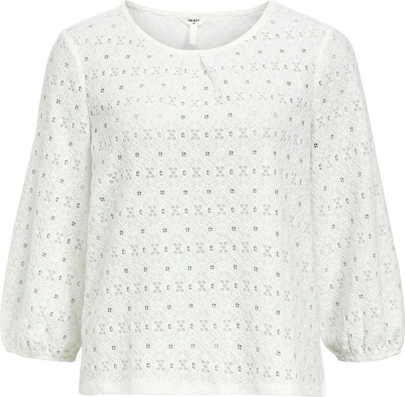 Object - Laila - Blouse - 3/4 Mouwen - Regular Fit - Ronde Hals