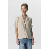 Object - Objsanne Blouse - Sandshell - 80% Viscose Lenzing Ecovero, 20% Linnen