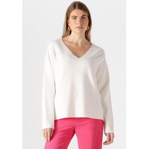 Gebreide Pullover - V-hals - Lange Mouwen - Regular Fit - Grijs - 52% LENZING™ ECOVERO™