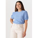 Object - Objlaila Re - Top - Blauw - Katoen