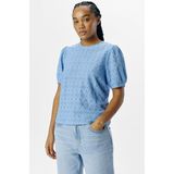 Object - Objlaila Re - Top - Blauw - Katoen