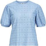 Object - Objlaila Re - Top - Blauw - Katoen