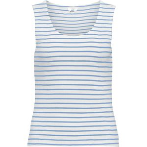 Haltertop - Gestreept - Jersey - Mouwloos - Slanke Pasvorm