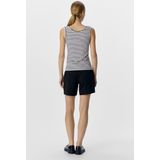 Object - Gestreepte Top - Zwart-Wit - Tencel Lyocell, Viscose, Elastaan