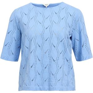 Object Objava 2/4 Lo O-neck Top Tops & T-shirts Dames - Shirt - Lichtblauw - Maat L
