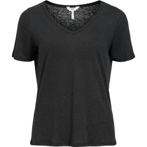 Shirt - THEA - Effen - Gerecycled Materiaal - Kwartmouw - V-hals