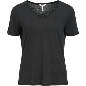 Shirt - THEA - Effen - Gerecycled Materiaal - Kwartmouw - V-hals