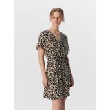 Objkarina Korte Jurk - Zwart - Normale Pasvorm - V-hals